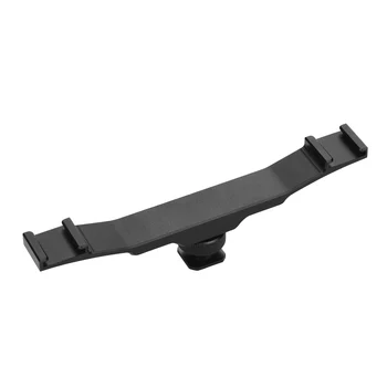 

Double Cold Shoe Mount Extension Bar Dual Bracket studio photography accessories for DV DSLR Camera Smartphone Mic LED Light