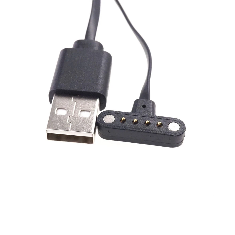 4 Pin Magnetic Charging Cable USB Charge Power Data transfer 3.0mm Space Grid Pogo Pin 4 Pins T Shape DM98 Smart Watch 1 Piece