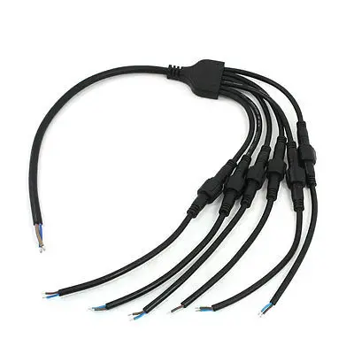 

LED Strip Light 1 to 6 2 Pin Male Female Waterproof Adapter Cable Cord