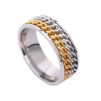 

Titanium steel ring men's word mantra index ring finger ring female ring version open finger ring