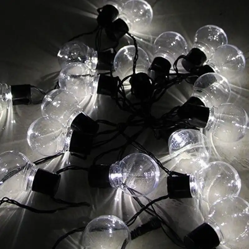 coversage navidad bulbos para arbol guirnalda de luz led de la luz de hadas linea negra cadena jardin de la casa de fiesta al aire libre decoracion de