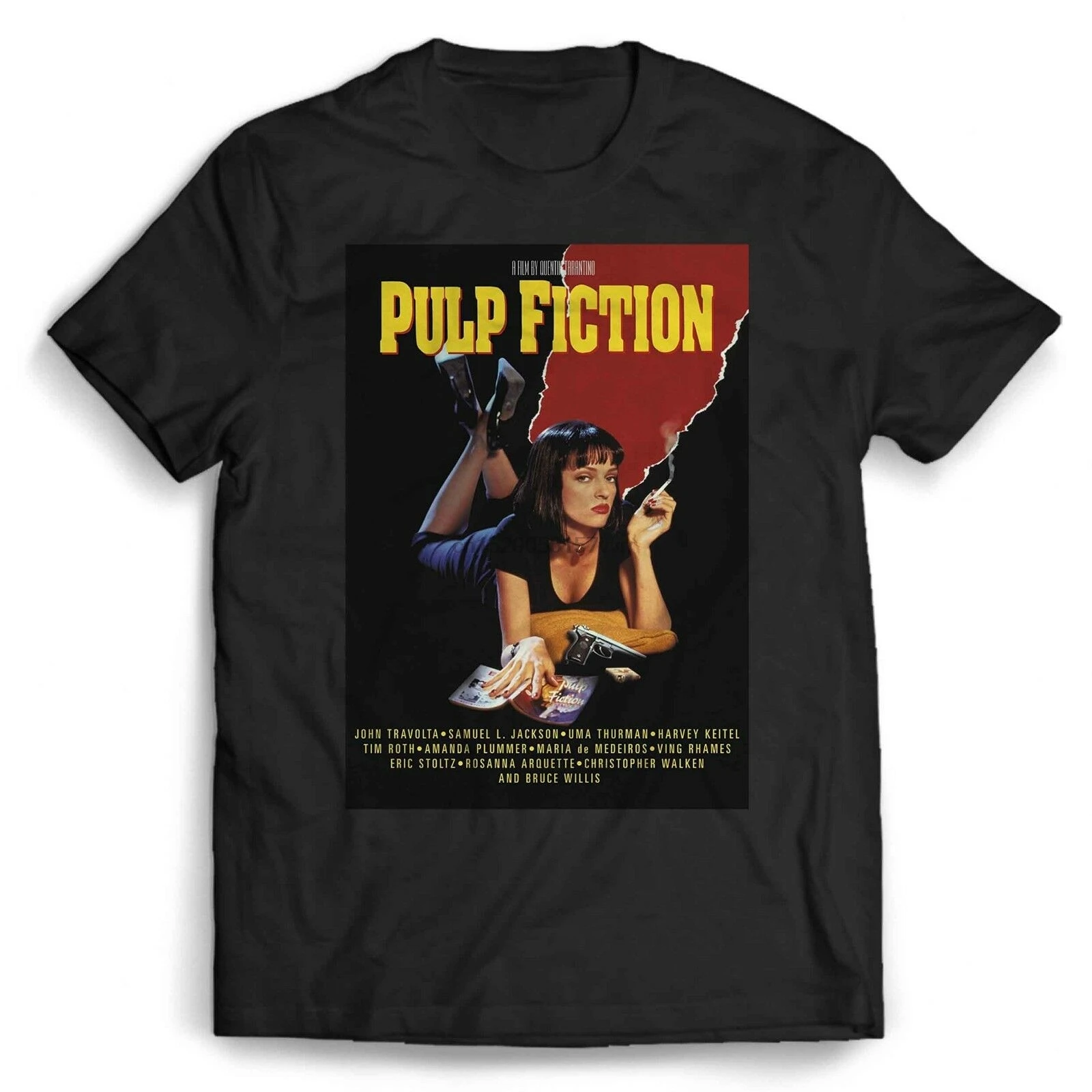 Pulp Fiction Cover Men Women T Shirt |