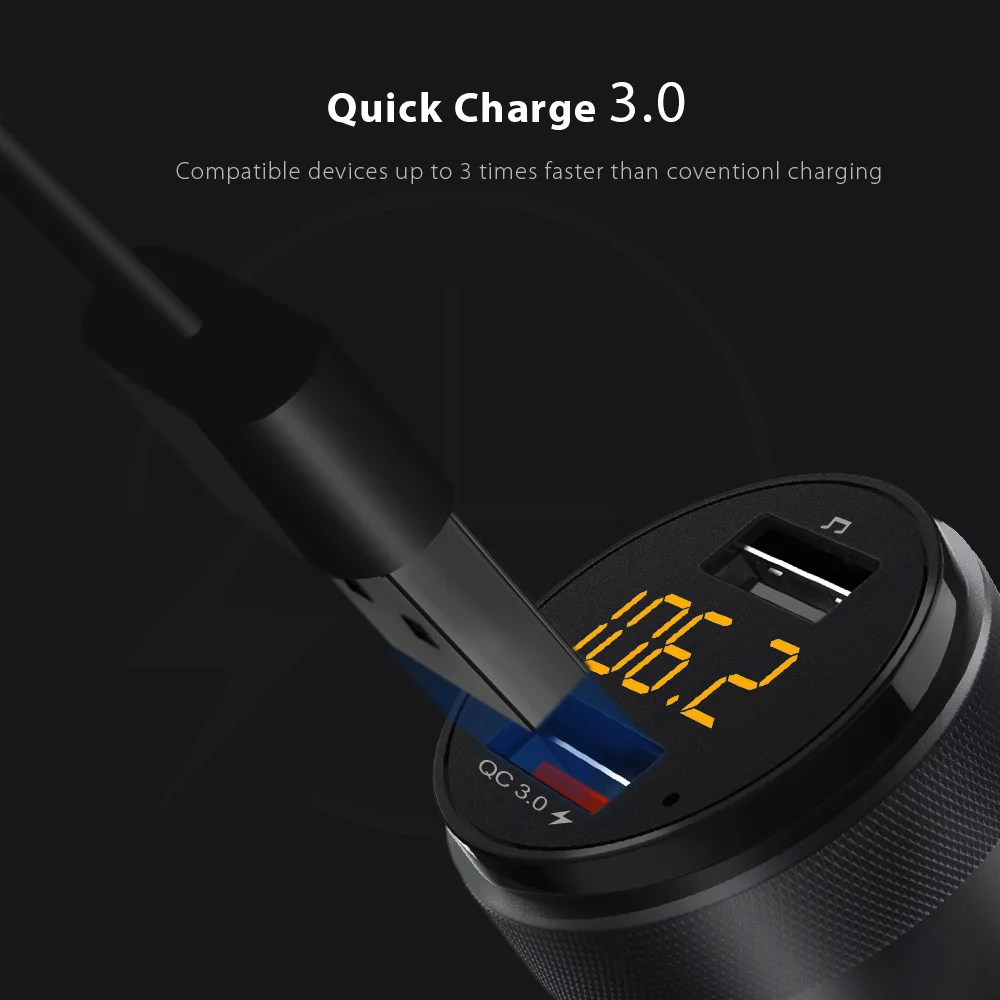 Bluetooth fm-передатчик Автомобильный MP3 модулятор громкой связи Bluetooth автомобильный прикуриватель Зажигалка двойной USB быстрая зарядка автомобильное зарядное устройство