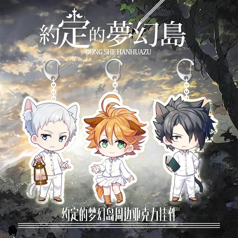 Японский аниме Yakusoku no Neverland обещанный Эмма Норман Рей акриловый брелок для