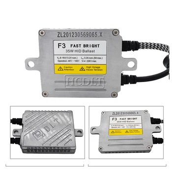 

HIDLT 35W Xenon HID Slim Ballast DLT F3 F3T Fast Bright Quick Start Electronic Reactor For 35W HID Replacement Bulb Xenon Kit