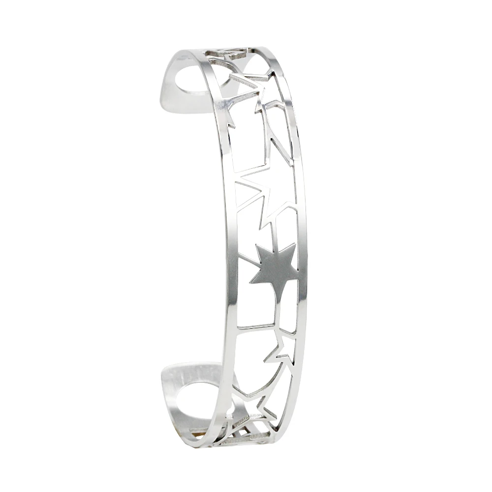 Legenstar 14 мм браслет и браслет Argent Pulseiras полые из нержавеющей стали жоржет манжеты браслеты и браслет Bijoux Manchette браслет - Окраска металла: Платиновое покрытие