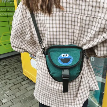 

New Ins Spoof Velvet Small Bag Hip Hop Street Honey Judi Bag Fashion All Match Cartoon Shoulder Crossbody Bag