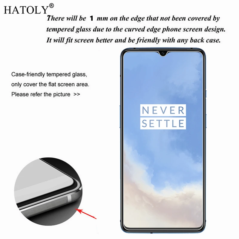 2 шт. для Oneplus 7T стекло для Oneplus 7T Закаленное стекло пленка HD 9H Жесткий протектор экрана телефона Защитное стекло для Oneplus 7T