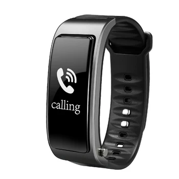 

Call Reminder Universal Smart Bracelet Touch Screen Music Bluetooth Earphone Gift Calories Heart Rate Monitor 2 IN 1 Alarm Clock