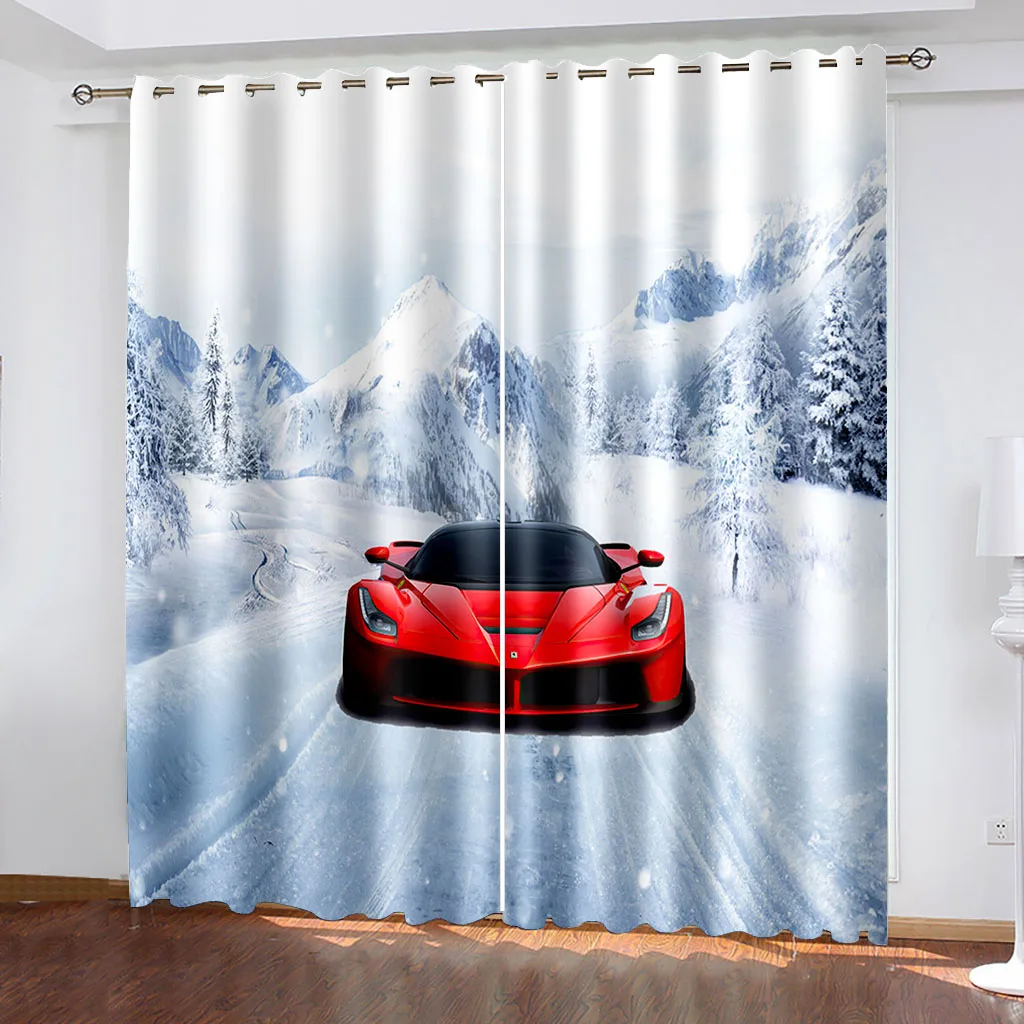 3D Printing Racing Car Window Curtain Kids Bedroom Living Room Racing Car  Blackout Curtain Insulated Drapes Decor カーテン - AliExpress