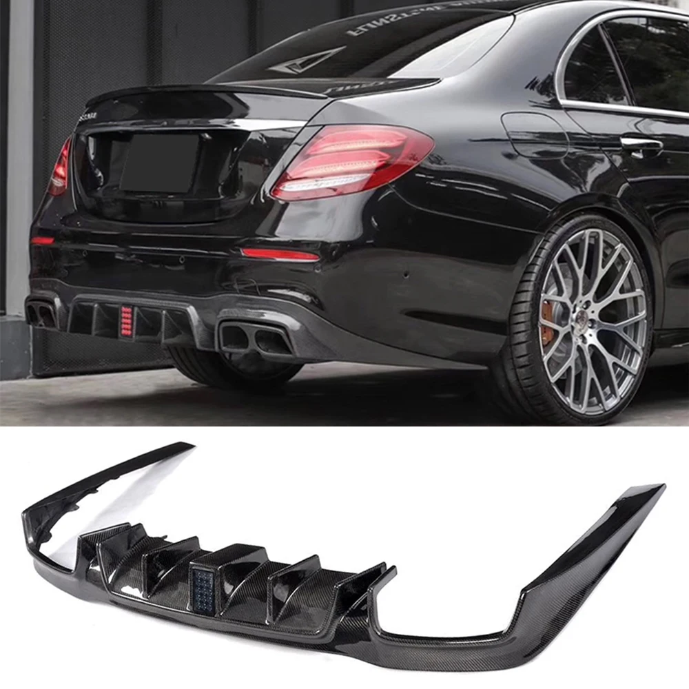 Карбоновый диффузор e класса с наконечниками для Mercedes Benz W213 E350 E43 E63 AMG Sport 2016
