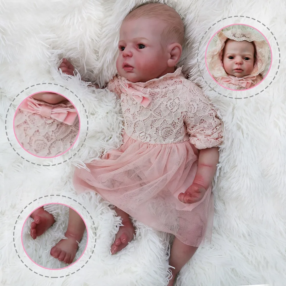 55 см Bebe Кукла Reborn Baby Doll тканевая кукла для тела Реалистичная кукла для малышей Мягкие силиконовые куклы Рождественские подарки Surprice