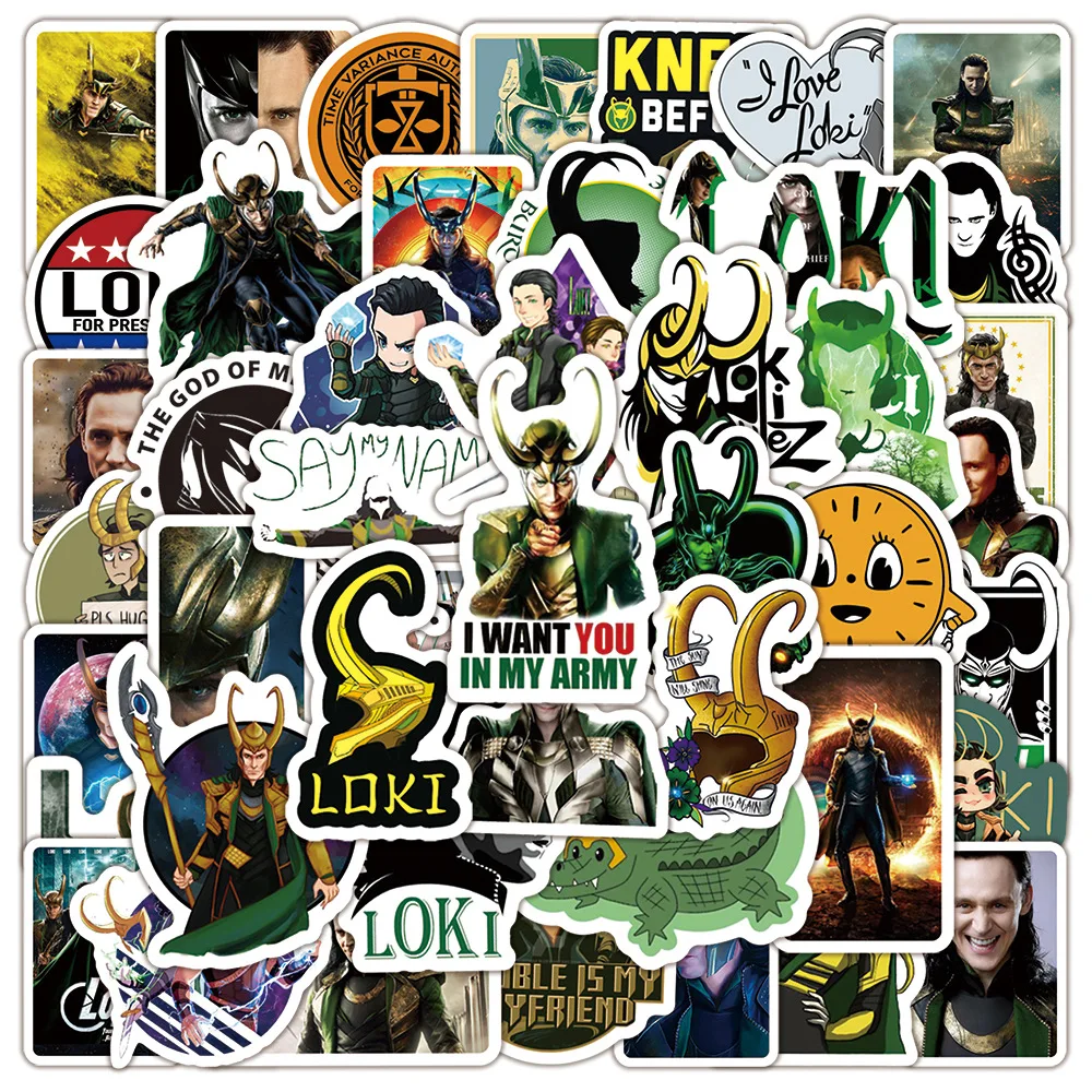 10/30/50PCS Cool Loki Stickers DIY Motorcycle Skateboard Water Bottle Waterproof Decal Graffiti Cartoon Sticker Packs Kid Toys