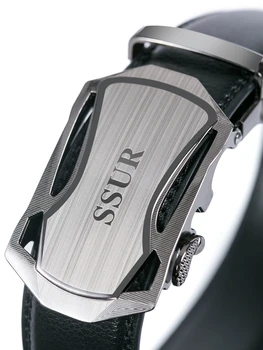 

Leather Belt Men Automatic Buckle 3.5cm Strap Genuine Leather Belts for Men High Quality Ceinture Homme Cuir Veritable 2020