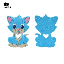 LOFCA модный мультфильм 1 шт грызунок с котом Силиконовые бусы для прорезывания зубов Забавная детская игрушка-прорезыватель безопасный подарок для ребенка горячий кулон ожерелье