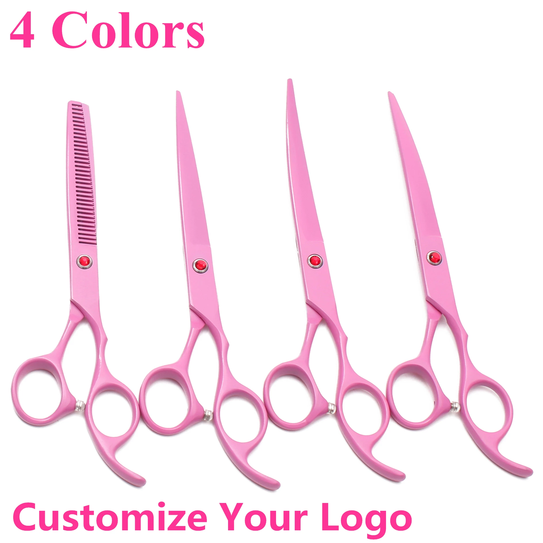 7ProfessionalPetGroomingScissorsUpDownCurvedCatHairCutting