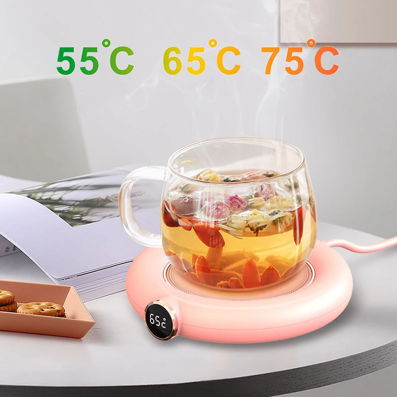 55-Degree Thermostatic USB Powered Cup Heated Coaster Gravity Sensor Home  Office Auto Heating Mug Warmer Pad Mat Table Decor - AliExpress