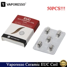 50 шт./лот испаритель керамический EUC 0.5ohm SS316L катушка головы Vape без рукава для Vaporesso Estoc танк электронная сигарета пара