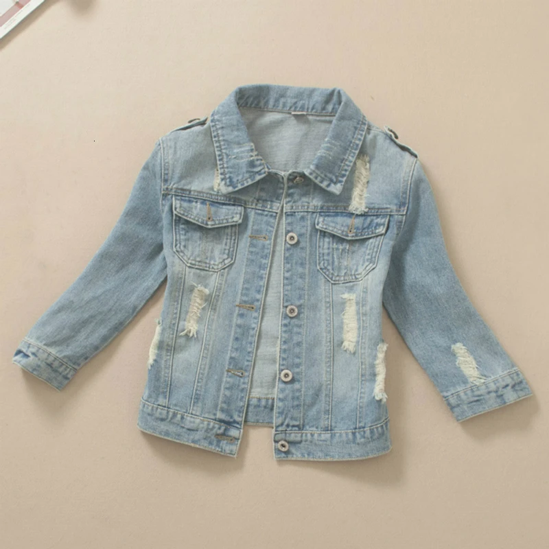 

2019 Spring Summer Ripped Hole Denim Jackets For Women Casual Jeans Jacket 3/4 Sleeve Short Denim Coat Korean Plus Size 5Xl
