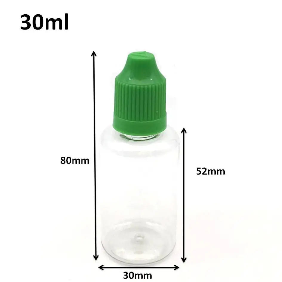150pcs PET 30ml Plastic Bottle E Liquid Dropper Clear Bottles With Child Proof Cap Empty Hard Vial