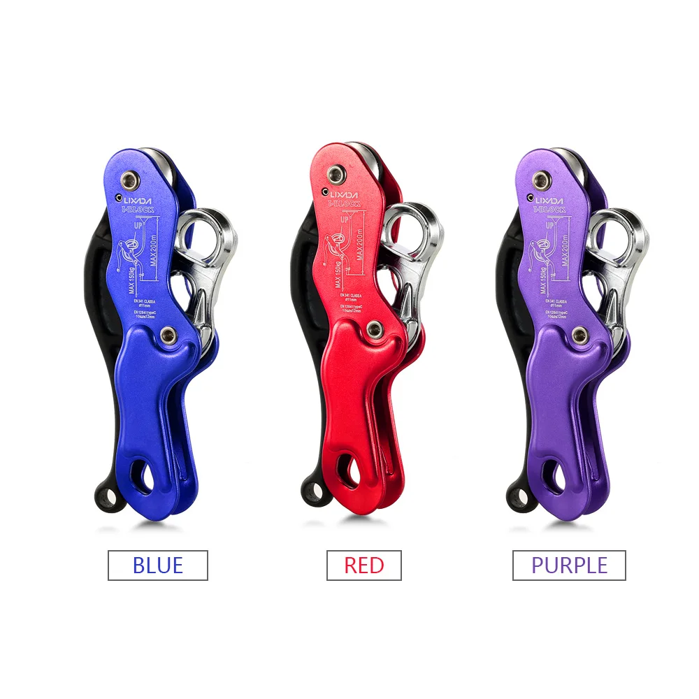 

New Outdoor Stop Descender Self-braking Self Locking Climbing Descender Carving Rock Rescue Rappel Protect Tool Safety Device