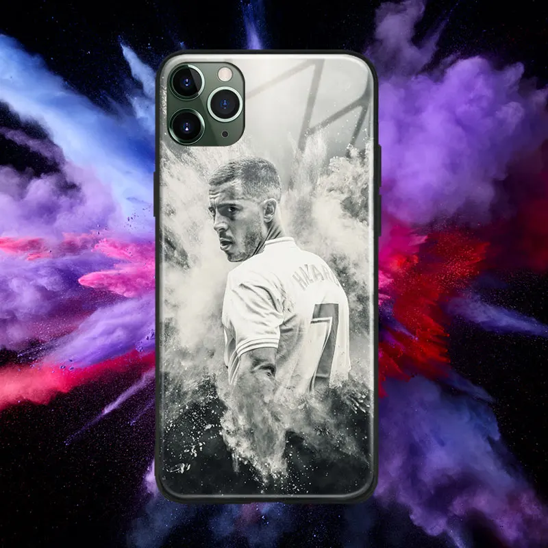 Eden Hazard fanart дизайн закаленное стекло Мягкий силиконовый чехол для телефона iPhone SE 6s