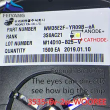 200 шт WOOREE светодиодный подсветка 2 Вт 6 в 3535 150 лм холодный белый WM35E2F-YR09B-eA ЖК-подсветка для ТВ приложения