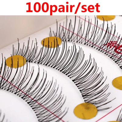 style 2 50/100 Пара Длинные Накладные ресницы в виде натуральных 3D норковые накладные Искусственные ресницы Мягкие Накладные ресницы тонкими макияж Красота инструменты для наращивания - Цвет: style 2