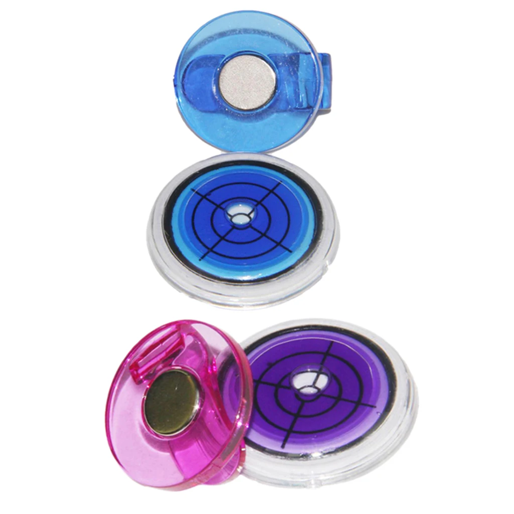 2 Golf Gradienter Putting Alignment Tool Magnetic Ball Marker Hat Clip Hat Visor Pocket Belt Clip Club Accessories Training Aids