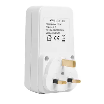 

Kitchen Timer Outlet AU UK FR BR EU Plug Intelligent Countdown Time Setting Switch Socket Dual USB Charger Adapter