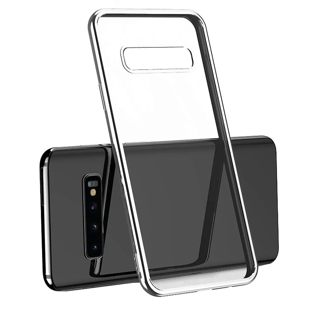 For Samsung S10 Plus Shockproof Bumper Transparent Silicone Phone case Portable Half Wrapped Phone Cases Anti-scratch Phone Case