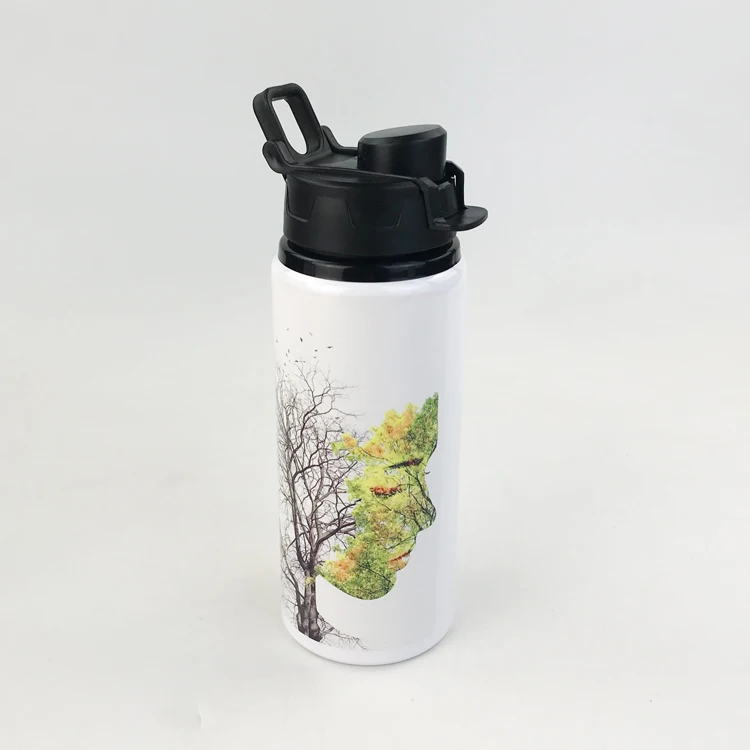 600ML Bottle 4 colors DIY Colorful Print Photo Portable Aluminium For Travel Sport