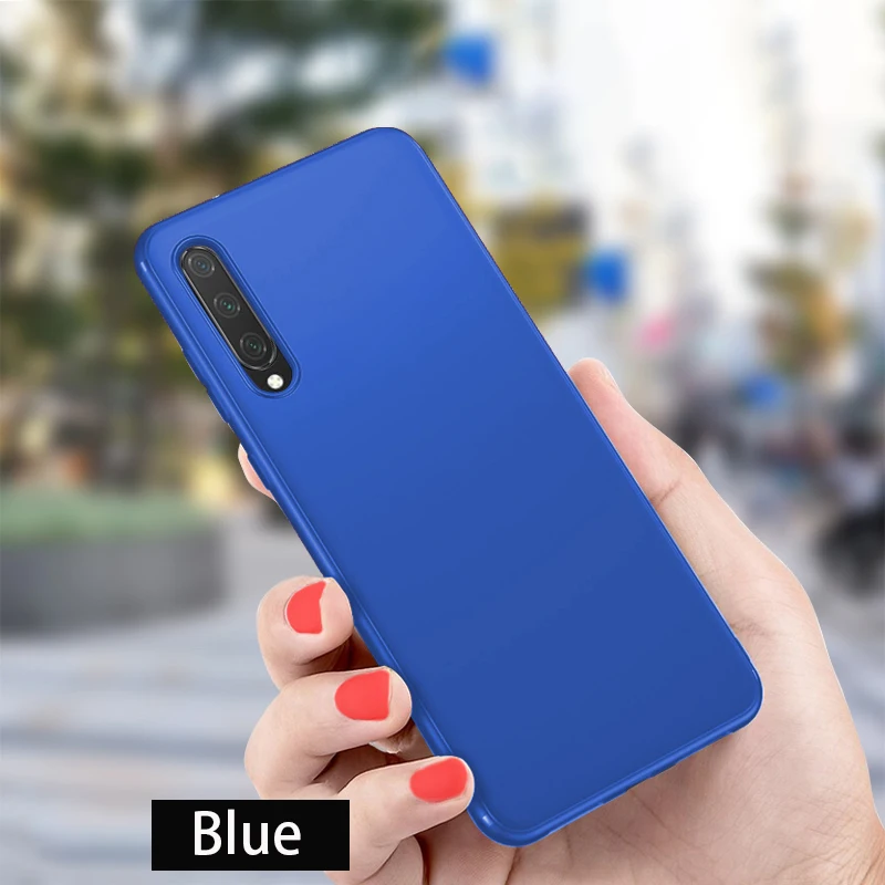 Matte Case Ultra-thin Soft Silicone Case for XiaoMi Mi A3 9T Pro 9 SE Lite RedMi Note 8 8A 7 7A K20 Pro Case Bumper Phone Cover - Цвет: Синий