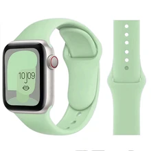

Silicone Strap For Apple watch band 40mm 38mm 41mm watchband bracelet iWatch 44mm 45mm 42mm correa apple watch series 6 5 3 SE 7