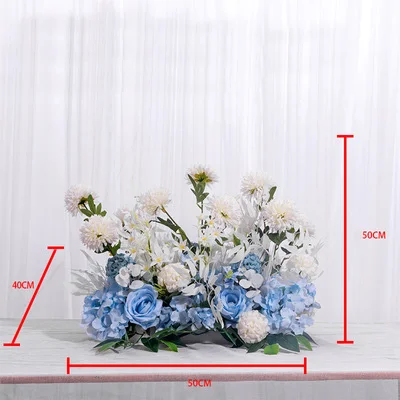50cm length 09 Свадебный дорожный свинец искусственные Искусственные цветы ряд арки цветок украшение Цветочная композиция домашний цветочный фон Настенный декор - Цвет: 50cm length 09