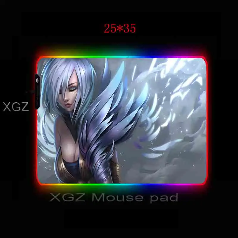 XGZ игра Аниме Посеребренная девушка на заказ большой RGB коврик для мыши замок-край компьютерная клавиатура стол скорость Резиновая полоса Нескользящая