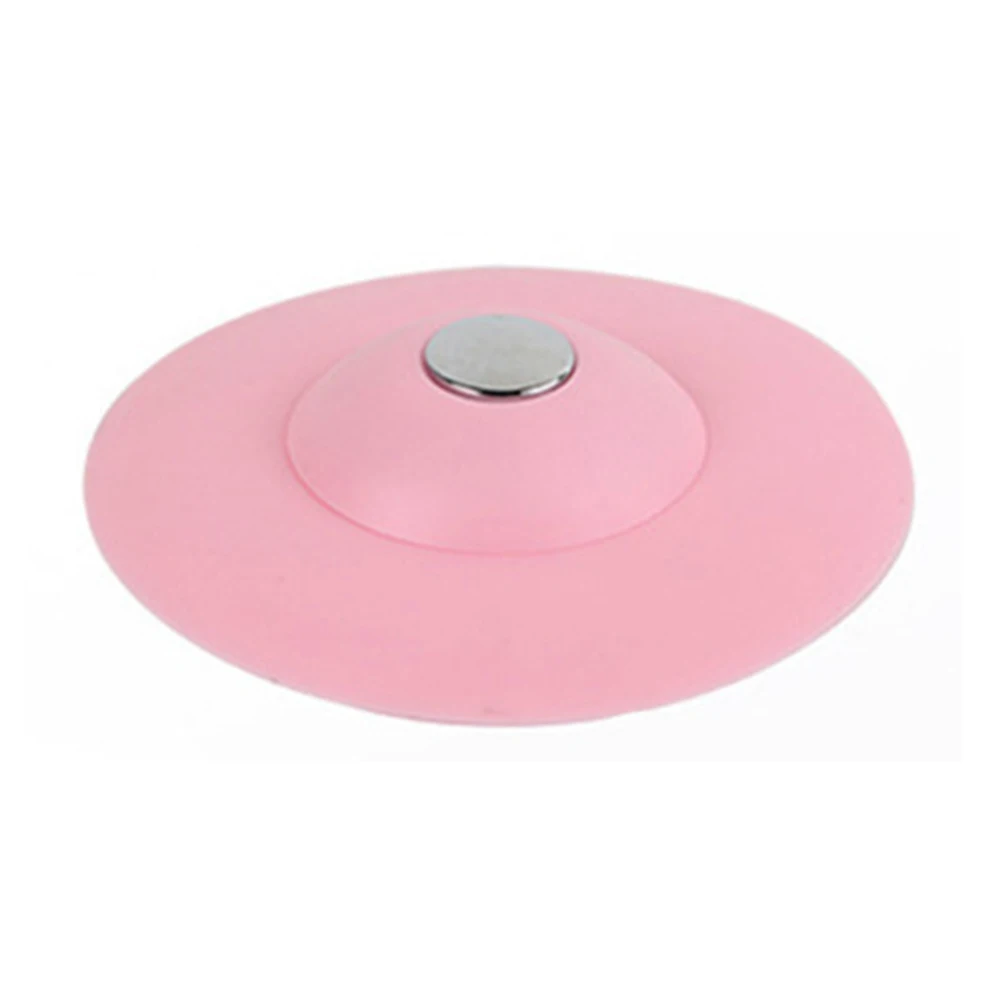 Pink 5 шт силиконовый сливной стопор для душа, слив для душа, пробка для ванной, ванная комната, защита от утечки, слив, раковина, раковина, HG11980-HG11984 - Цвет: Pink