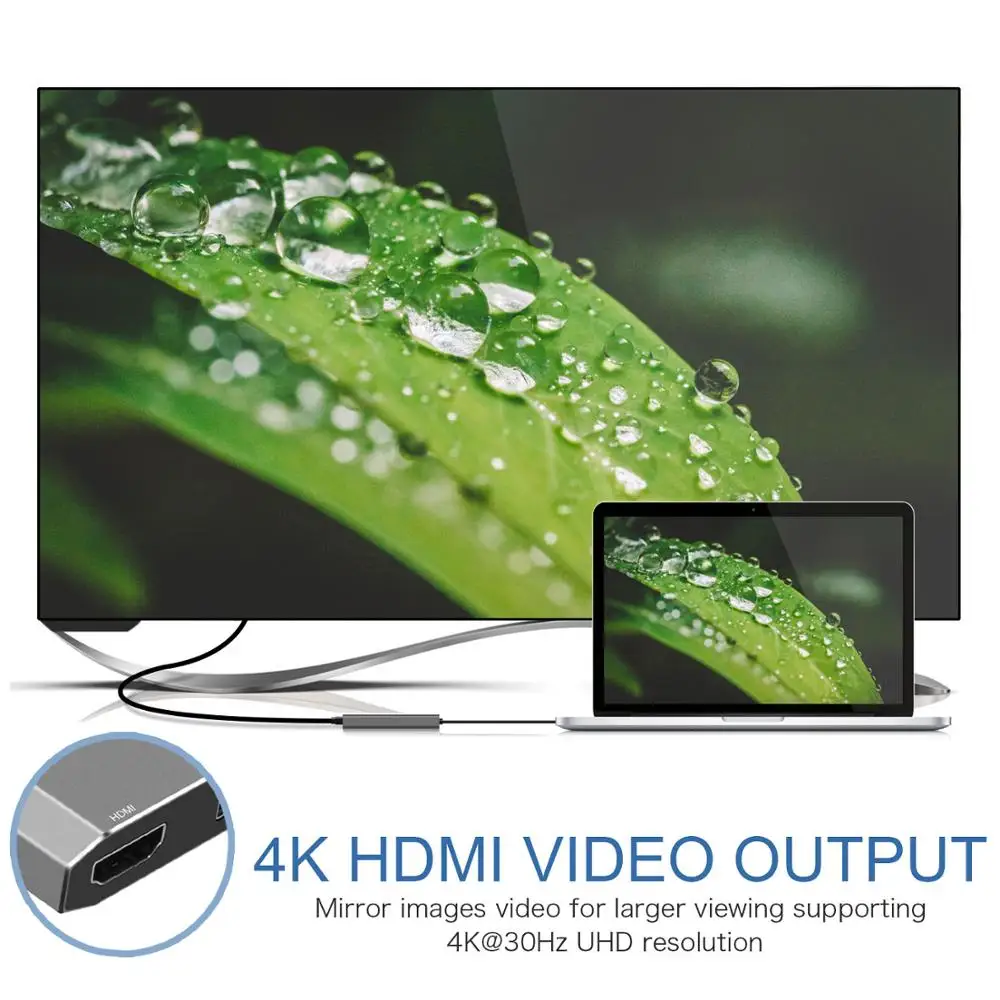 Адаптер конвертер AIREACH USB HDMI type c Hdmi mac 3 1 to hdmi HDMI/USB 0 C для Apple Macbook|Адаптеры Type-C| |