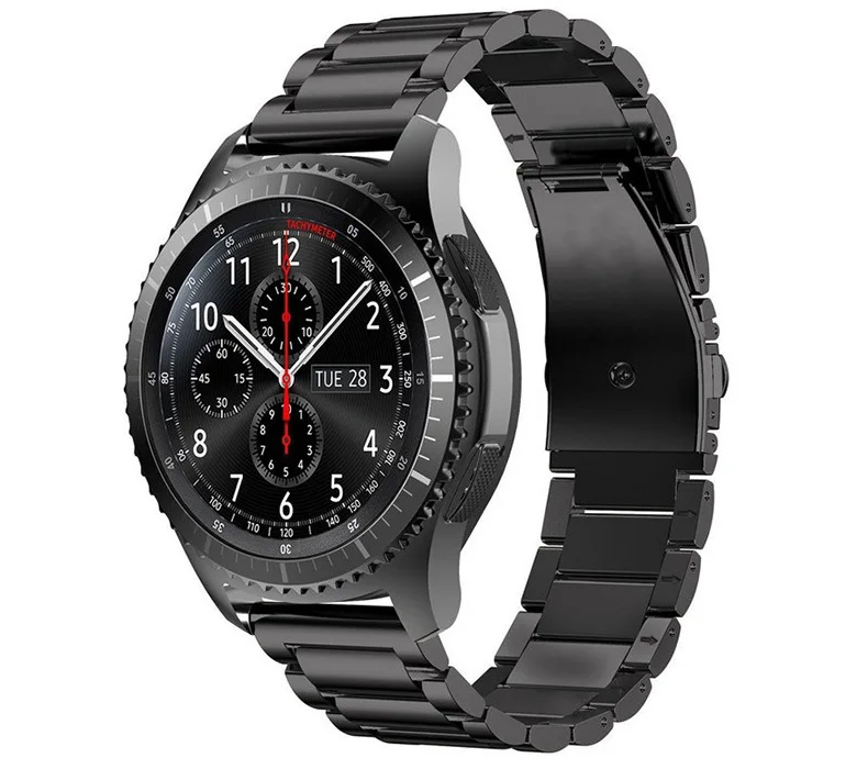 

Metal Loop for Samsung S3 S2 Strap for Smart Watch Three Beads Stainless Steel Solid Bracelet