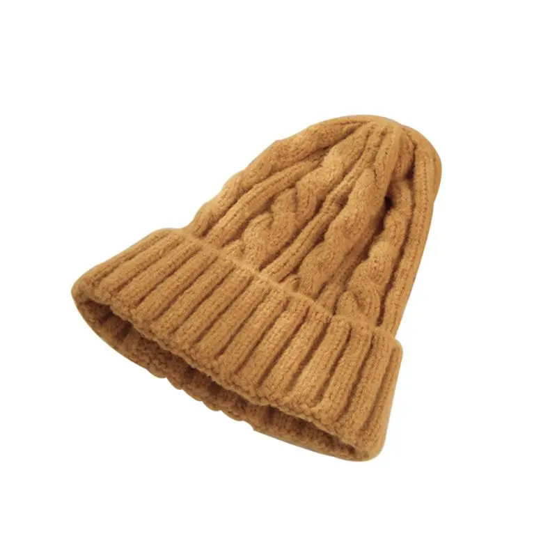 Зимняя хлопковая шапка унисекс, однотонные теплые мягкие вязаные шапки в стиле хип-хоп, мужские шапки, шапочки S1 - Цвет: EP0238JY
