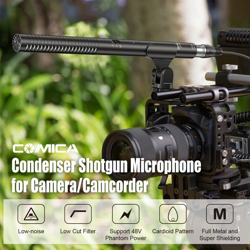 

Comica Cvm-Vp2 Microphone Super Cardioid Condenser Photography Interview Video Mic for Canon Nikon Sony Camera Camcorder with