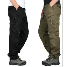 Бренд осень зима карго Брюки мужские высококачественные теплые длинные военные брюки плюс размер Pantalon Hombre тактические брюки
