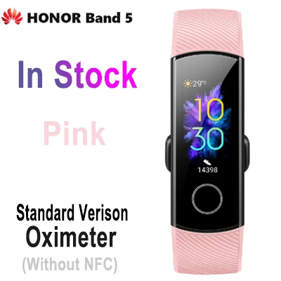 Huawei Honor Band 5, умный браслет, браслет, часы, Amoled, сенсорный экран, спортивный, для плавания, пульса, крови, кислорода, сна, трекер - Цвет: Honor Band 5 Pnk