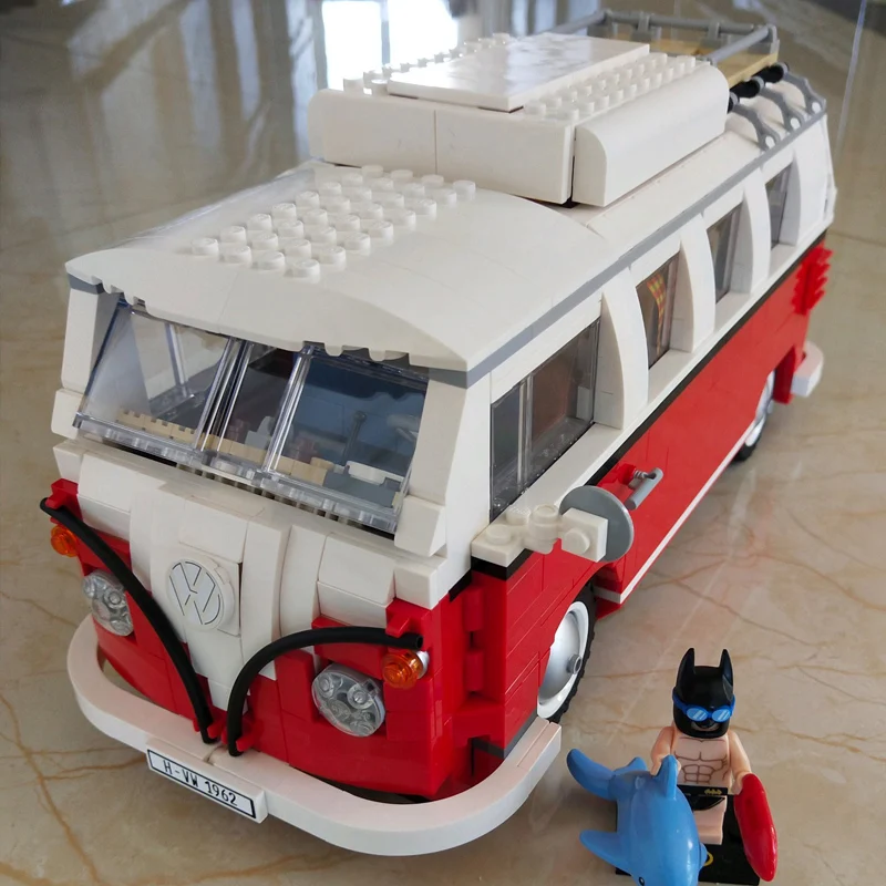 21001 Creator 10220 T1 Camper RV туристическая машина 1354 шт. уличный вид модели блоки кирпичи игрушки Совместимые 10220 10252 10242