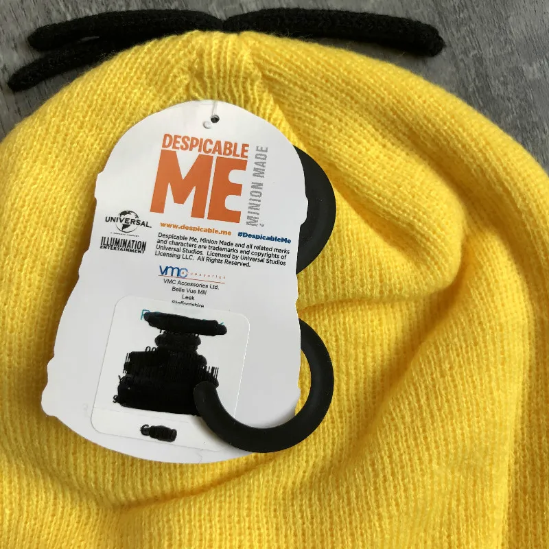Мультфильм gorro шапочка капот желтый Миньоны шерстяная шапка Панама Гадкий подходят для взрослых зимние шапки для мужчин и женщин