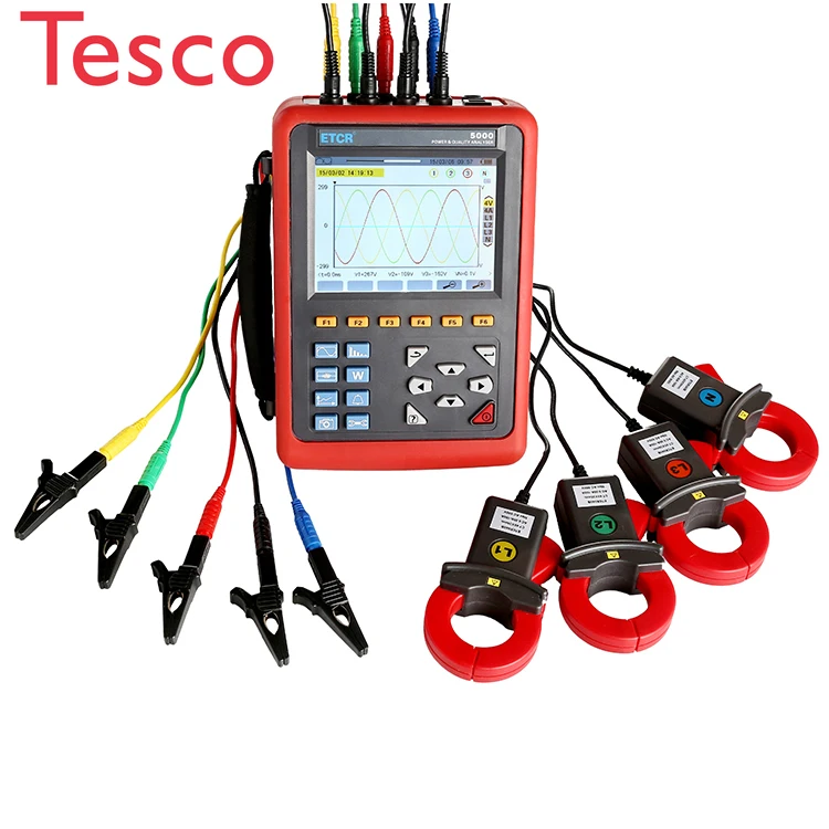 

3 Phase Multifunction Lcd Color Screen Etcr5000 Power Quality Analyzer