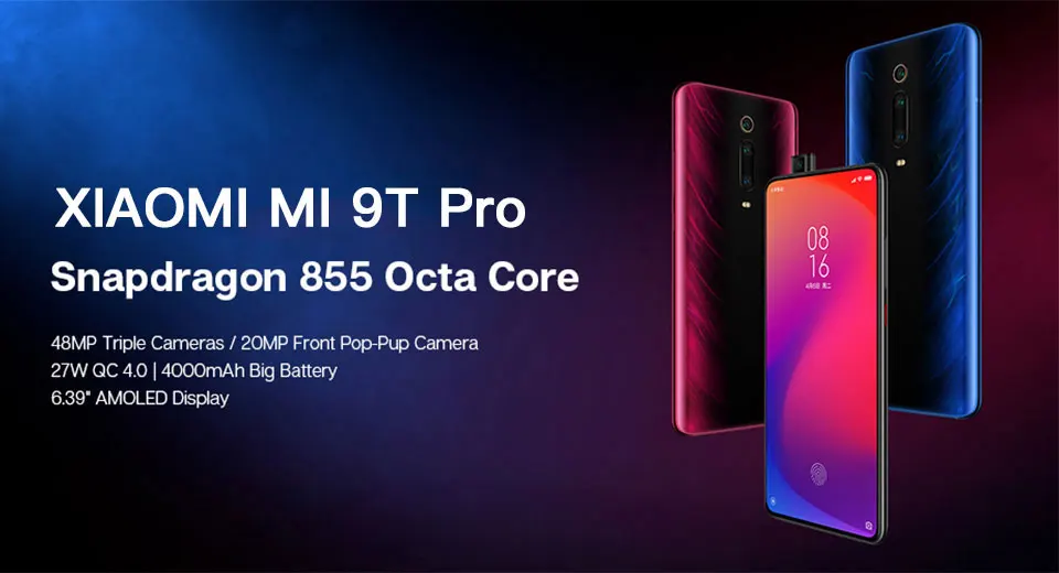 Глобальная версия Xiaomi mi 9T Pro 6GB 64GB(Red mi k20 PRO) Смартфон Snapdragon 855 4000mAh 48MP с тройной камерой 6,39"