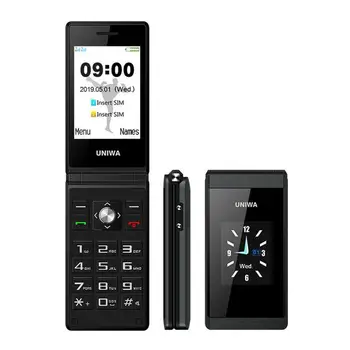 

New X28 Old Man Flip Phone GSM Big Push-Button Double screen Flip Mobile Phone Dual Sim FM Radio Cellphone Senior Phone