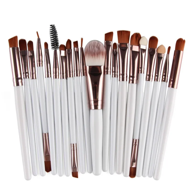 

MAANGE 15/6 pcs Pro Makeup Set Eyeshadow Eyeliner Lip Powder Foundation Cosmetic Brushes