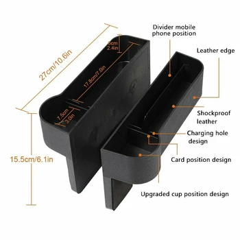 

Car storage box 1Pair Universal Auto Car Seat Crevice Plastic Storage Box Cup Phone Holder Organizer Reserved Accessories